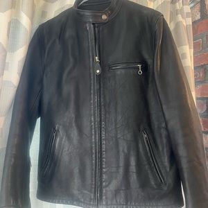 Schott NYC Classic Black Racer Motorcycle Leather Jacket